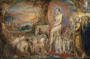 Kristuksen tulo Jerusalemiin (öljy kuparilla) tekijältä William Blake