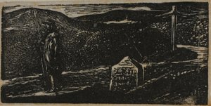 Colinetin matka: mailia Lontooseen, kirjasta Vergiliuksen pastoraalit: Milestone Marked LXII Miles to London, from The Pastorals of Virgil tekijältä William Blake