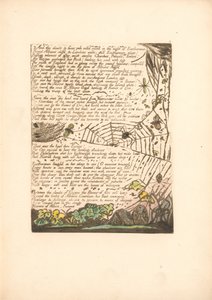 Eurooppa. Profetia, levy 14, Ja pilvet ja tulipalot . . . .  (Bentley 15) tekijältä William Blake