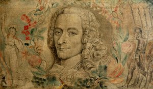 Voltairen Francois Marie Arouet, n. 1800 (tempera kankaalle) tekijältä William Blake