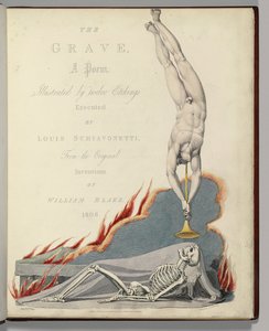 Etukappale Robert Blairin "The Grave" -kappaleesta, kaiverrettu Louis Schiavonetti tekijältä William Blake