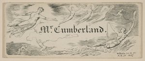 George Cumberlandsin viestikortti, 1827. tekijältä William Blake