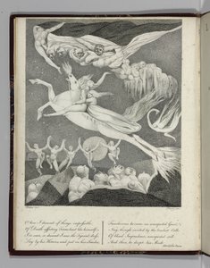 Kuvitus Gottfreid Augustus Bürgerin teokseen "Leonora, tarina", kaiverrus Perry, 1796 tekijältä William Blake