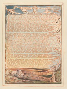 Jerusalem, levy 19, Hänen lapsensa karkotettiin hänen rinnastaan ... tekijältä William Blake