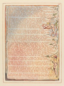 Jerusalem, Plate 40, Los shudderdd at beholding Albion.... tekijältä William Blake