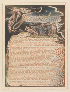 Jerusalem, Plate 4, Jerusalem , Chap. 1.... tekijältä William Blake