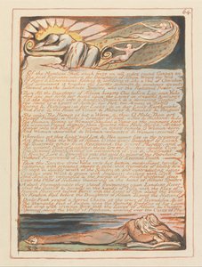 Jerusalem, Plate 64, Of the Mundane Shell.... tekijältä William Blake