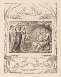 Job Accepting Charity, 1825. tekijältä William Blake