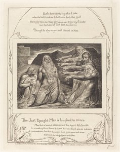 Jobia nuhtivat ystävänsä, 1825. tekijältä William Blake
