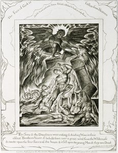 Saatana murskaa Jobin pojat ja tyttäret tekijältä William Blake