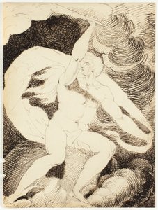 Alaston hahmo mies liekehtivä soihtu tekijältä William Blake