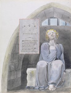 Oodi vastoinkäymisille, suunnittelu 37 teoksesta "The Poems of Thomas Gray" tekijältä William Blake