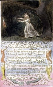 P.124-1950.pt12 The Little Boy Lost: levy 12 kappaleesta Songs of Innocence and of Experience (kopio R) n. 1802-08 (etsaus, tussi ja akvarelli) tekijältä William Blake