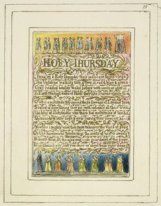 P.124-1950.pt18 Pyhä Torstai: levy 18 kappaleesta Songs of Innocence and of Experience (kopio R) n. 1802-08 (etsaus, muste ja wc) tekijältä William Blake