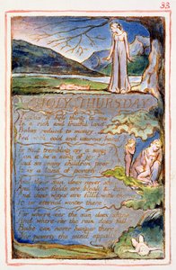 P.125-1950.pt33 Pyhä Torstai: levy 33 kappaleesta Songs of Innocence and of Experience (kopio AA) n. 1815-26 (etsaus, muste ja wc) tekijältä William Blake