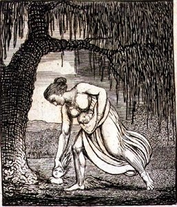S.437-1985 "Löysin hänet puun alta", kuvitus teokseen "Sukupuolille, Paratiisin portit", julkaisu. 17. toukokuuta 1793 (kaiverrus) tekijältä William Blake