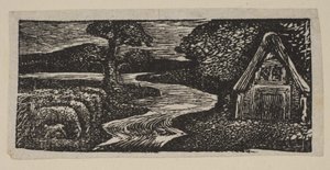 Sabrinas Silvery Flood, Thorntons Pastorals of Vergil, 1821. tekijältä William Blake