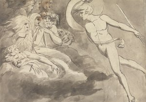 Saatana lähestyy Kaaoksen hovia tekijältä William Blake