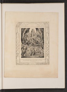 Saatana Jumalan valtaistuimen edessä tekijältä William Blake