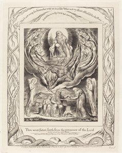 Saatana lähtee ulos Herran läsnäolosta tekijältä William Blake
