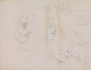 Arkki Blake-Varleyn luonnoskirjasta 1819, sivut 37 ja 38 tekijältä William Blake