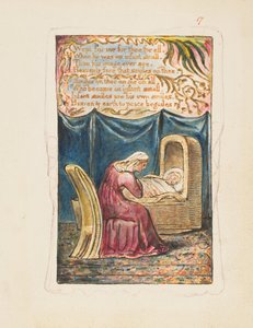 Songs of Innocence and of Experience: Cradle Song toinen levy: Wept for me..., ca. 1825. tekijältä William Blake