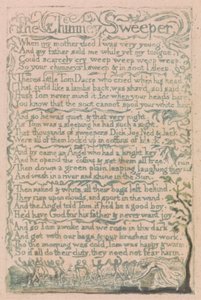 Songs of Innocence and of Experience, levy 10, "The Chimney Sweeper" (Bentley 12) tekijältä William Blake