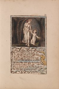 Songs of Innocence and of Experience, levy 22, Pikku poika löydetty (Bentley 14) tekijältä William Blake
