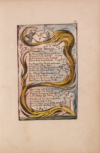 Viattomuuden ja kokemuksen lauluja, levy 27, jumalallinen kuva (Bentley 18) tekijältä William Blake