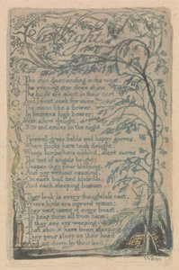Songs of Innocence and of Experience, levy 30, yö (Bentley 20) tekijältä William Blake