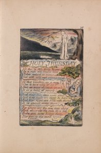 Viattomuuden ja kokemuksen lauluja, levy 38, pyhä torstai (Bentley 33) tekijältä William Blake