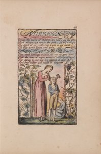 Songs of Innocence and of Experience, levy 49, sairaanhoitajien laulu (Bentley 38) tekijältä William Blake