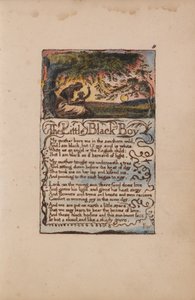 Songs of Innocence and of Experience, levy 8, Pikku musta poika (Bentley 9) tekijältä William Blake