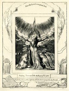 William Blaken kuvittama Jobin kirja 42:8 tekijältä William Blake