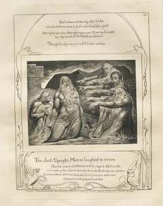Jobin kirja: Pl. 10, Just Upright miestä nauretaan pilkatuksi tekijältä William Blake