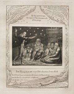 Jobin kirja: Pl. 12, Minä olen nuori ja te olette hyvin vanhoja, minkä vuoksi minä pelkäsin tekijältä William Blake