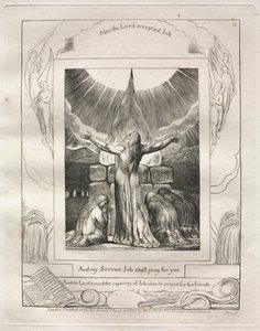 Jobin kirja: Pl. 18, ja palvelijani Job rukoilee puolestasi tekijältä William Blake