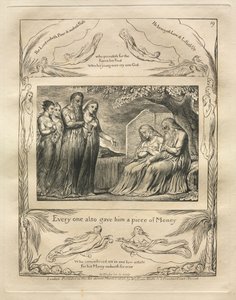 Jobin kirja: Pl. 19, Jokainen antoi hänelle myös palan rahaa tekijältä William Blake
