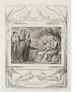 Jobin kirja: Pl. 19, Jokainen antoi hänelle myös palan rahaa tekijältä William Blake