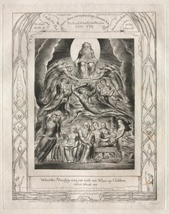 Jobin kirja: Pl. 2, Kun Kaikkivaltias oli vielä kanssani, kun lapseni / olivat minun ympärilläni tekijältä William Blake