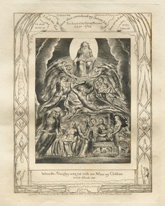 Jobin kirja: Pl. 2, Kun Kaikkivaltias oli vielä kanssani, kun lapseni / olivat minun ympärilläni tekijältä William Blake