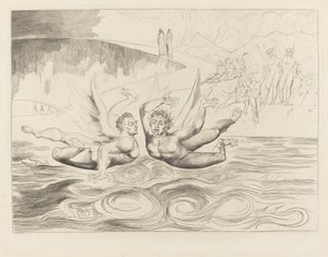 Korruptoituneiden virkamiesten piiri; paholaiset pilkkaavat toisiaan tekijältä William Blake