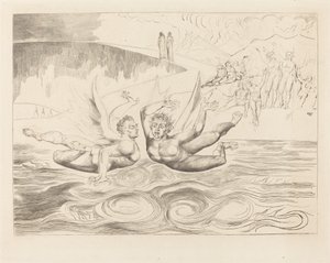 Korruptoituneiden virkamiesten piiri; paholaiset pilkkaavat toisiaan tekijältä William Blake