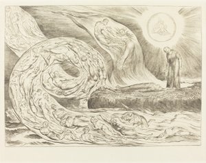 Himoisten ympyrä: Paolo ja Francesca, 1827. tekijältä William Blake