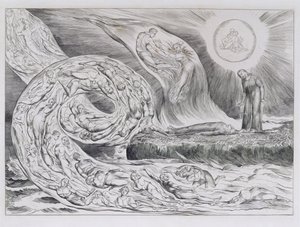 "Himoisten ympyrä", piirroksia Danten jumalallisesta komediasta tekijältä William Blake