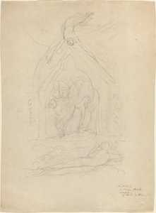 Rauhan laskeutuminen [recto] tekijältä William Blake