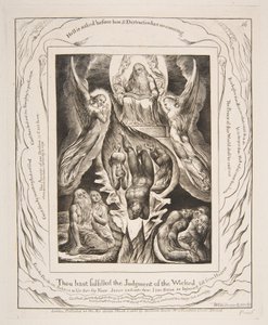 Saatanan lankeemus, Jobin kirjan kuvituksista, 1825-26. tekijältä William Blake