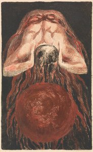 Urizenin ensimmäinen kirja, levy 16 (Bentley 17) tekijältä William Blake