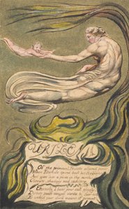 Urizenin ensimmäinen kirja, levy 2(b), "Preludium" (Bentley 2b) tekijältä William Blake