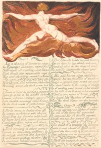 Urizenin ensimmäinen kirja, laatta 3, luku 1 . . . . . (Bentley 3) tekijältä William Blake